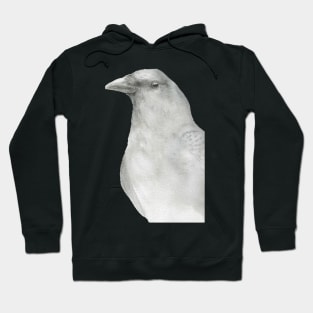 american crow watercolor portrait Hoodie